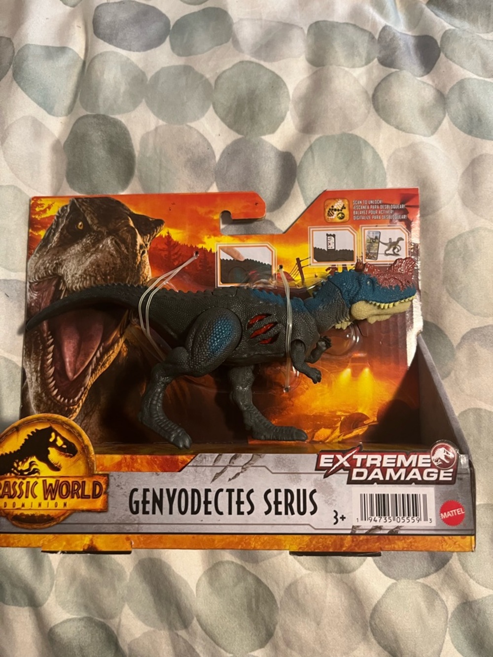 Mattel Jurassic World Dominion Extreme Damage : Genyodectes Serus Dinosaur - New